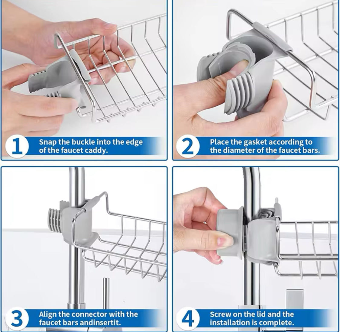 Stainless Steel Soap Storage Shelf, Sponge Storage Holder, Soap Draining Shelf Organizer Stainless Steel Soap Storage Shelf, Sponge Storage Holder, Soap Draining Shelf Organizer